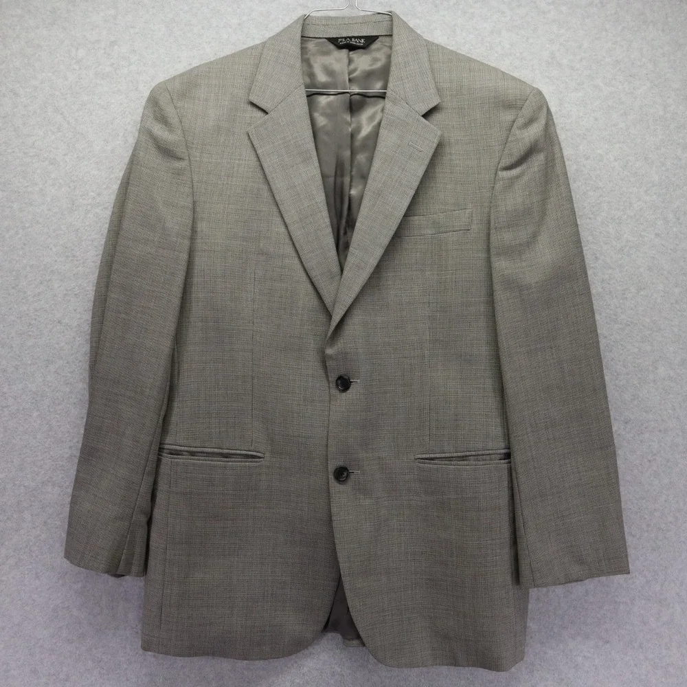 Jos A Bank Blazer Mens 40R Wool‎ 2-Button Suit Jacket Coat Business Formal Gray